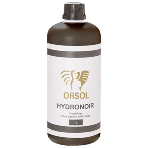 Hydrofuge teinté Hydronoir Orsol – traitement hydrofuge pour plaquettes de pierre reconstituée anthracite – produit Matiera Orsol chez Orpa Matériaux (Elaustore)