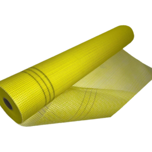 Visualisation d’un rouleau de Treillis 145 grammes pour le renforcement de la couche de base de mortier colle avec Armatures Fibre de Verre, produit BAUMIT disponible chez Orpa Matériaux (Elaustore).