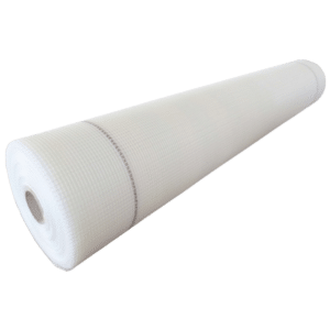 Visualisation d’un rouleau de Treillis 165 grammes pour le renforcement de la couche de base de mortier colle avec Armatures Fibre de Verre, produit BAUMIT disponible chez Orpa Matériaux (Elaustore).