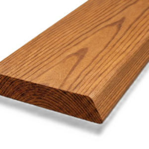 Lame à bois bords biseautés, profil de latte en bois thermotraité effet claire-voie