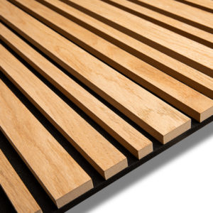 Panneau Barcode Bois de Chêne (MDF marron clair) sur feutre noir 2400