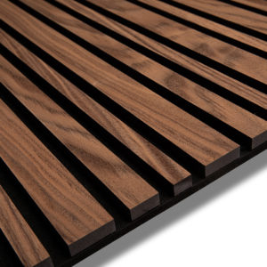 Panneau Barcode Bois de Noyer sur feutre noir 2400