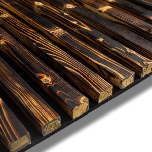 Panneau Acoustique Bois en Bois Brûlé Feuille d'Automne 2780