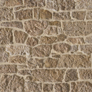 Parement Orsol Granit ton beige en pierre reconstituée, revêtement robuste et esthétique pour façades, disponible chez Orpa Matériaux (Elaustore).